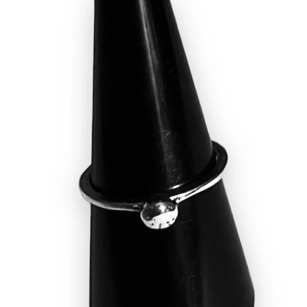 New Sterling Silver Hershey Kiss Minimalist Bohemian Handmade Ring Size: 7